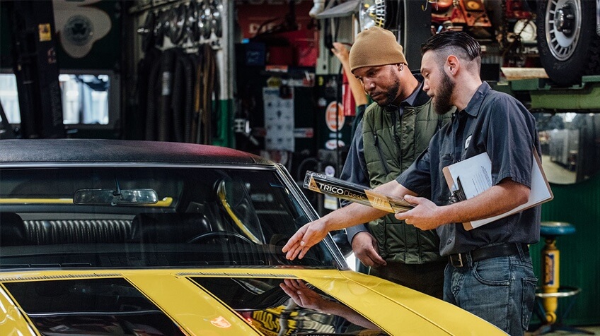 Person installing TRICO Classic Wiper Blades