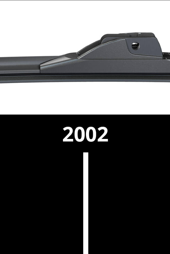 Close up of a beam wiper blade connector